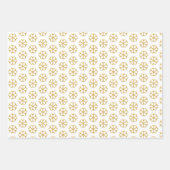 グリッターのスノーフレークのパターンのクリスマス休暇 ラッピングペーパーシート (正面)