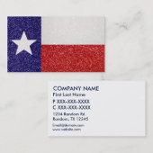 グリッターのテキサス州の旗のカスタマイズ可能な名刺 名刺 (正面/裏面)