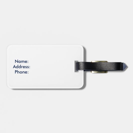 グリッターのテキサス州の旗のカスタマイズ可能な荷物のラベル ラゲッジタグ (裏面横)