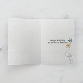 グリッターのデイジーとの兄弟の誕生日 カード (内部)