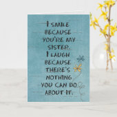 グリッターのデイジーとの姉妹の誕生日 カード (黄色い花)