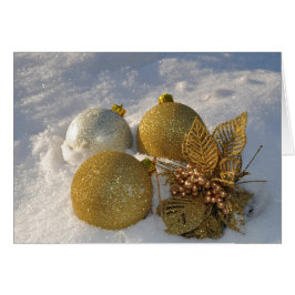 グリッターのデコレーションをスノーノートカード