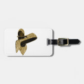 グリッターのハイヒールの婚礼の日のバチェロレッテ ラゲッジタグ (正面横)