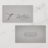 グリッターのハチドリの毛及び化粧のミニマリストカード 名刺 (正面/裏面)