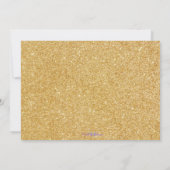 グリッターのハリウッドの菓子16の誕生日の招待状 招待状 (裏面)