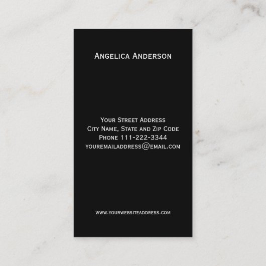 グリッターのハンガーのロゴの名刺 名刺 (裏面)