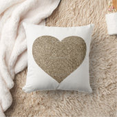 グリッターのハートの装飾用クッション クッション (ブランケット)