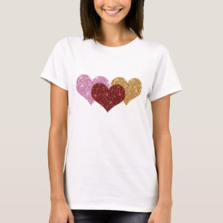 グリッターのハートのTシャツ Tシャツ