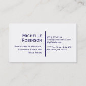 グリッターのパーティーのモノグラム 名刺 (裏面)