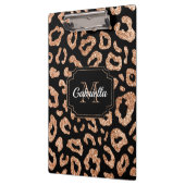 グリッターのヒョウのプリント クリップボード (左)