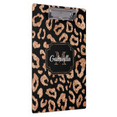 グリッターのヒョウのプリント クリップボード (右)