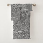 グリッターのヒョウのプリント バスタオルセット (インサイチュ)