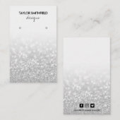 グリッターのフェイクイヤリング表示 名刺 (正面/裏面)