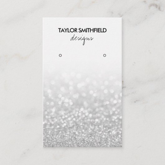 グリッターのフェイクイヤリング表示 名刺 (正面)