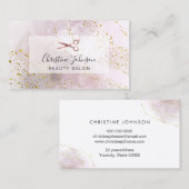 グリッターのフェイク水彩のはさみ 名刺 (正面/裏面)