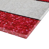 グリッターのプエルトリコの旗のガラスまな板 カッティングボード (角)