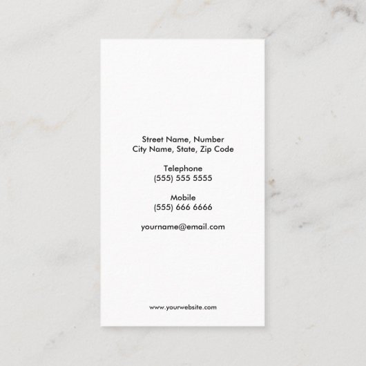 グリッターのマイクロフォンの名刺 名刺 (裏面)