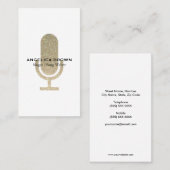 グリッターのマイクロフォンの名刺 名刺 (正面/裏面)