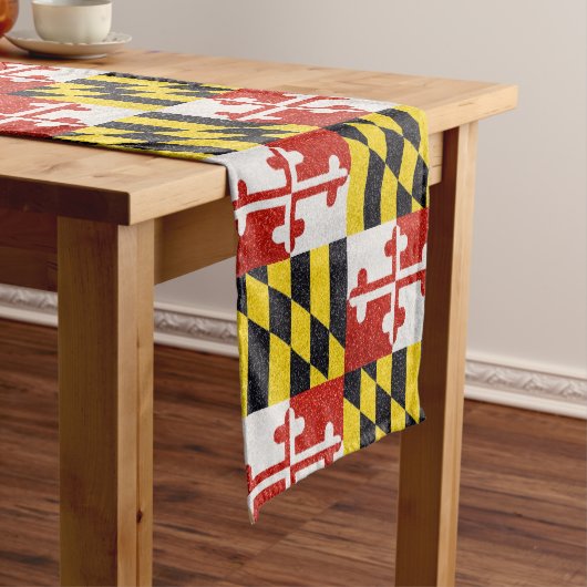 グリッターのメリーランドの旗のテーブルのランナー ショートテーブルランナー (インサイチュ)