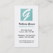 グリッターのメーキャップアーティストの名刺 名刺 (裏面)