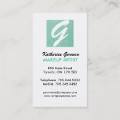 グリッターのメーキャップアーティストの名刺 名刺 (裏面)