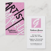 グリッターのメーキャップアーティストの名刺 名刺 (正面/裏面)