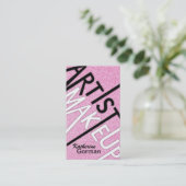 グリッターのメーキャップアーティストの名刺 名刺 (スタンド正面)