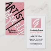 グリッターのメーキャップアーティストの名刺 名刺 (正面/裏面)