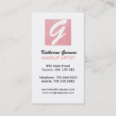 グリッターのメーキャップアーティストの名刺 名刺 (裏面)