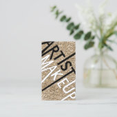 グリッターのメーキャップアーティストの名刺 名刺 (スタンド正面)