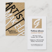 グリッターのメーキャップアーティストの名刺 名刺 (正面/裏面)