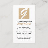 グリッターのメーキャップアーティストの名刺 名刺 (裏面)