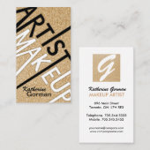 グリッターのメーキャップアーティストの名刺 名刺 (正面/裏面)