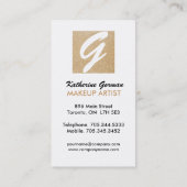 グリッターのメーキャップアーティストの名刺 名刺 (裏面)