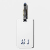 グリッターのモンタナの旗のカスタマイズ可能な荷物のラベル ラゲッジタグ (裏面縦)