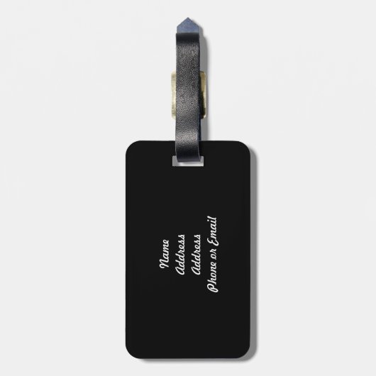 グリッターの一見の純金の輝き ラゲッジタグ (裏面縦)