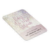 グリッターの上品なベビーはクリスマスの外でコーディ マグネット (右側)