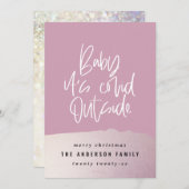 グリッターの上品なベビーはクリスマスの外で臆病だ (正面/裏面)