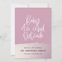 グリッターの上品なベビーはクリスマスの外で臆病だ