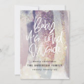 グリッターの上品なベビーはクリスマスの外で臆病だ (正面)