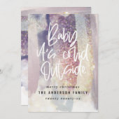 グリッターの上品なベビーはクリスマスの外で臆病だ (正面/裏面)