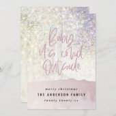 グリッターの上品なベビーはクリスマスの外で臆病だ (正面/裏面)