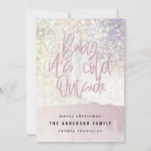 グリッターの上品なベビーはクリスマス外の寒さ (正面)