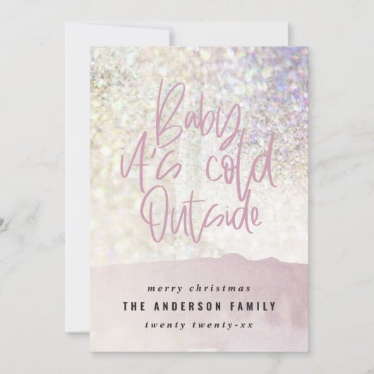 グリッターの上品なベビーはクリスマス外の寒さ (正面)