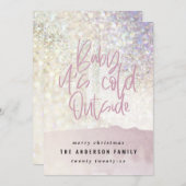 グリッターの上品なベビーはクリスマス外の寒さ (正面/裏面)