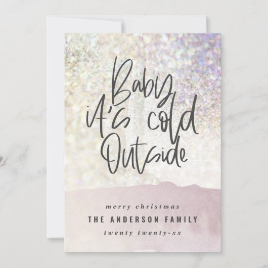 グリッターの上品なベビーはクリスマス外の寒さ (正面)