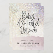 グリッターの上品なベビーはクリスマス外の寒さ (正面/裏面)