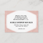 グリッターの中小企業のプロモーション 割引カード (裏面)