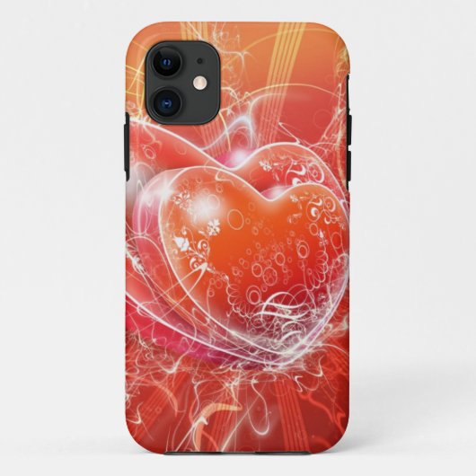 グリッターの二重ハートの場合 Case-Mate iPhoneケース (裏面)