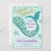グリッターの人魚のひいさま 招待状 (正面)